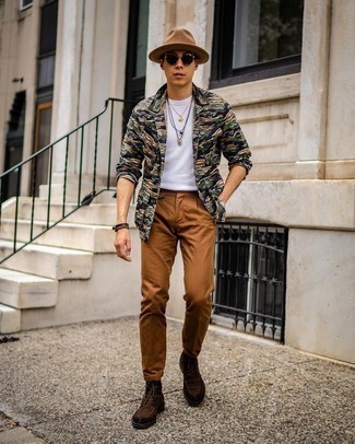 С чем носить куртку с камуфляжным принтом мужчине