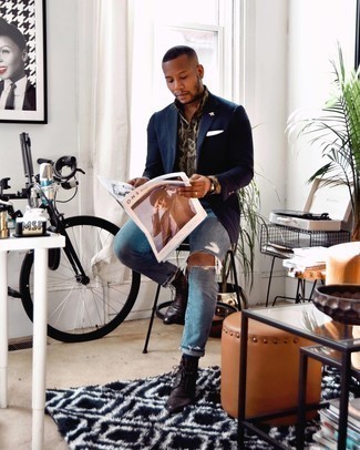 С чем носить рубашку с камуфляжным принтом мужчине