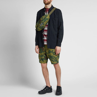 С чем носить шорты с камуфляжным принтом мужчине