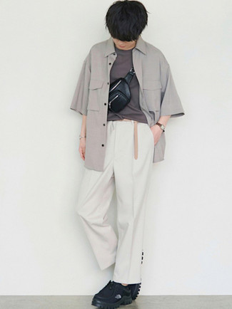 С чем носить ботинки из плотной ткани мужчине