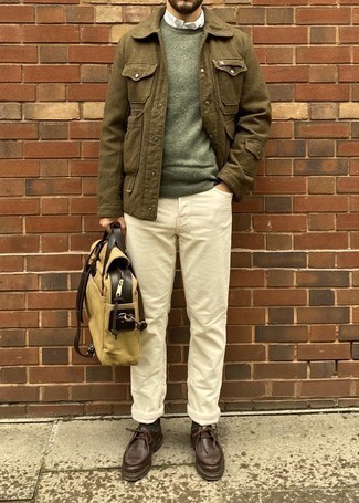 С чем носить портфель из плотной ткани