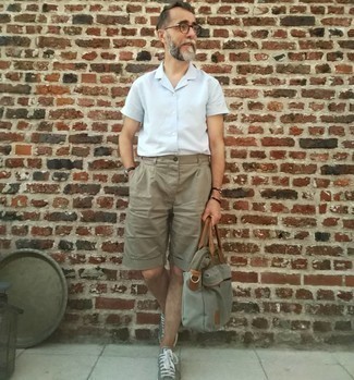 С чем носить портфель из плотной ткани