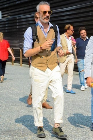 С чем носить туфли дерби из плотной ткани