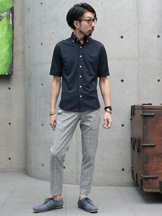 С чем носить туфли дерби из плотной ткани