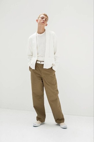 С чем носить слипоны из плотной ткани мужчине