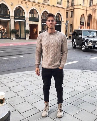 С чем носить рабочие ботинки из плотной ткани мужчине