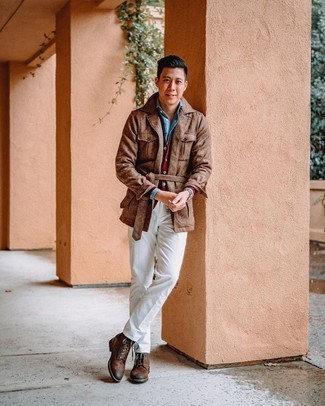 Как носить кардиган с повседневными ботинками мужчине