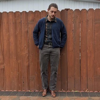 Как носить кардиган с ботинками челси мужчине