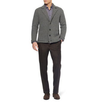 Как носить кардиган с ботинками челси мужчине