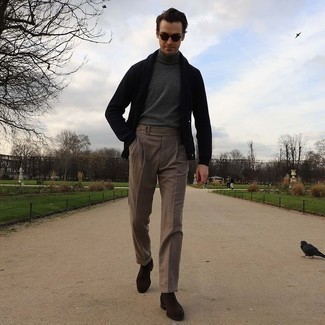 Как носить кардиган с ботинками челси мужчине