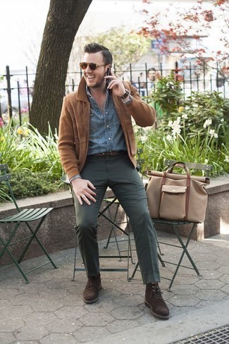 Как носить кардиган с джинсовой рубашкой мужчине