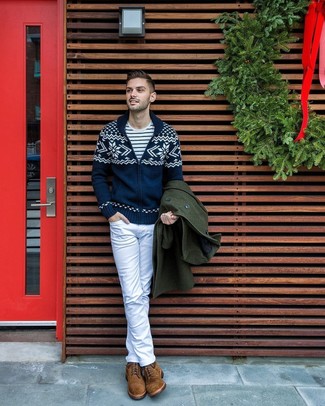 Как носить кардиган с длинным пальто