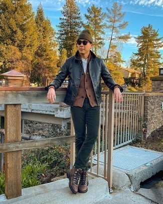 Как носить кардиган с курткой-рубашкой мужчине