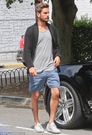 Как носить кардиган с шортами мужчине