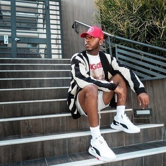 Как носить кардиган с шортами мужчине