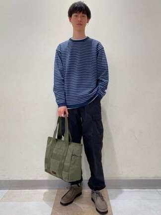 Как носить брюки карго с ботинками дезертами