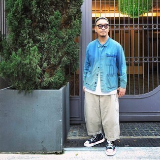 Как носить брюки карго с высокими кедами