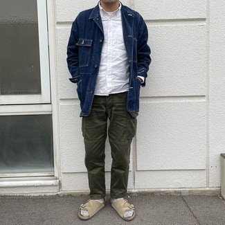 Как носить брюки карго с сандалиями