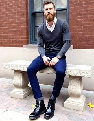 Как носить повседневные ботинки с брюками чинос