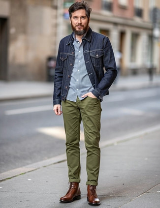 Как носить повседневные ботинки с брюками чинос