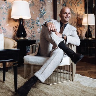 Как носить повседневные ботинки с костюмом