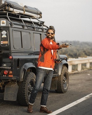 Как носить повседневные ботинки с ветровкой мужчине