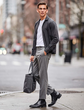 С чем носить темно-серую сумку мужчине