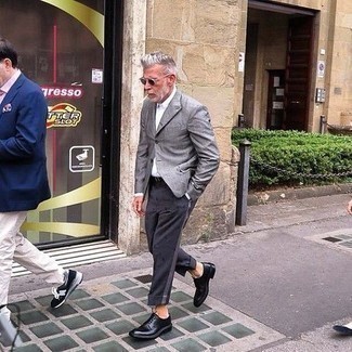 Какие туфли дерби носить с темно-серым пиджаком