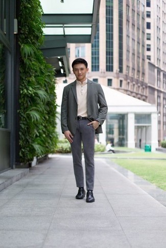 Какие туфли дерби носить с темно-серым пиджаком