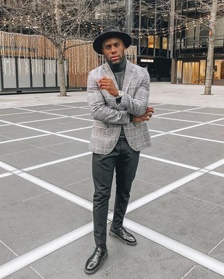 Какие туфли дерби носить с темно-серым пиджаком