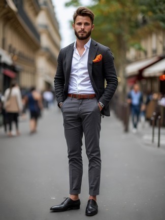 С чем носить темно-серый пиджак мужчине