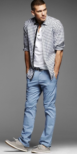 С чем носить темно-серые топсайдеры