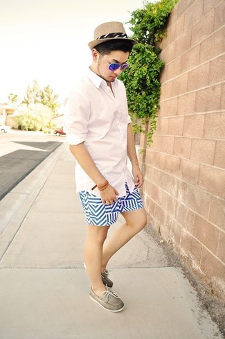 С чем носить темно-серые топсайдеры