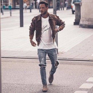 С чем носить темно-серые ботинки мужчине