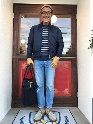 С чем носить темно-серые ботинки мужчине