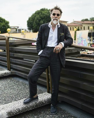 С чем носить темно-серые ботинки мужчине