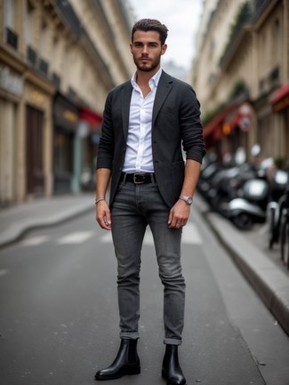 С чем носить темно-серый браслет мужчине