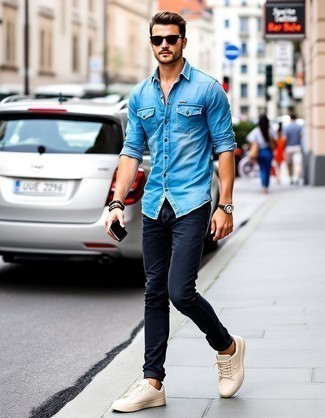 С чем носить темно-серый браслет мужчине