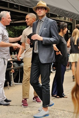 Какие рубашки с длинным рукавом носить с темно-серыми брогами