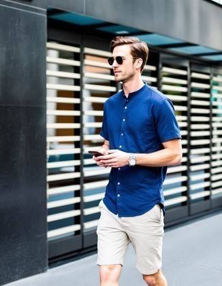 С чем носить темно-серые часы из плотной ткани мужчине