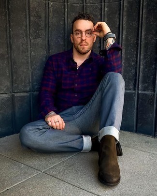 С чем носить темно-серые часы из плотной ткани мужчине