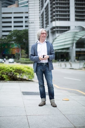 Какие пиджаки носить с темно-серыми ботинками челси мужчине