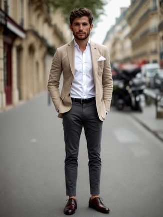 Какие пиджаки носить с темно-серыми брюками чинос