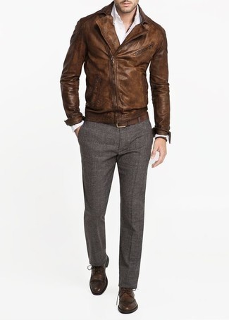 Какие броги носить с темно-серыми брюками чинос