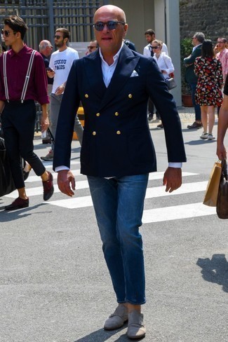 С чем носить темно-серые монки с двумя ремешками