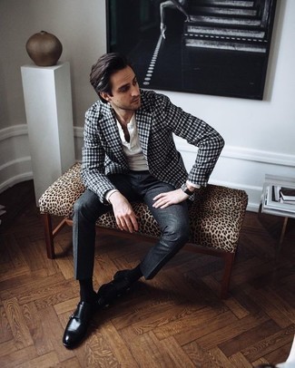 Какие монки носить с темно-серыми классическими брюками