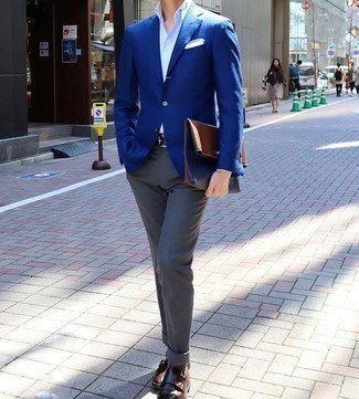 Какие монки носить с темно-серыми классическими брюками