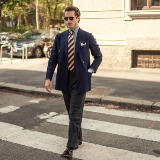 Какие монки носить с темно-серыми классическими брюками