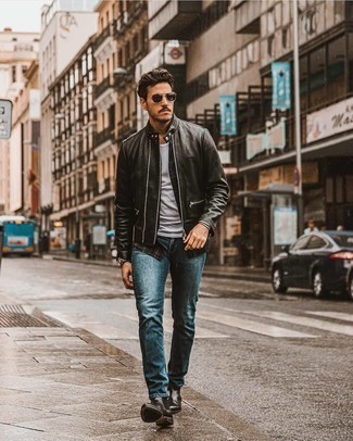 С чем носить темно-серые кожаные часы мужчине