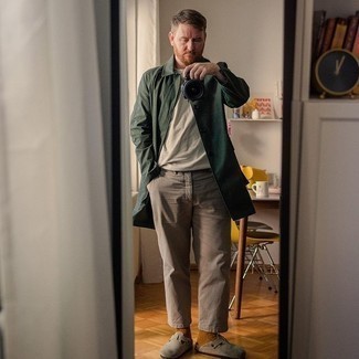 С чем носить темно-серые лоферы мужчине